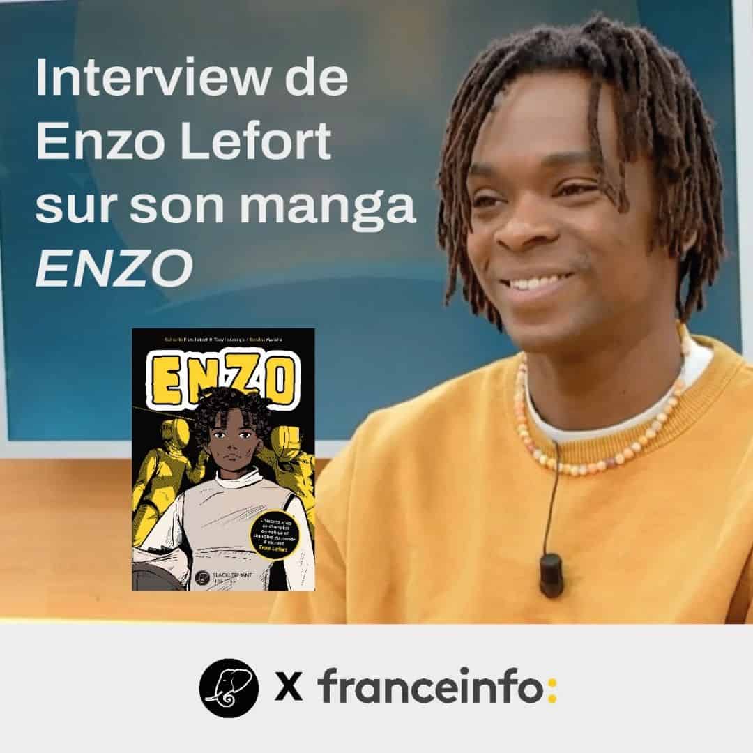 Enzo Lefort présente son manga sur Franceinfo